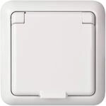 Elso 225044 Steckdose 16A komplett Steckklemme, Fashion IP44, reinwei&szlig;