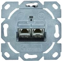 Teleg&auml;rtner designf&auml;hige Modul-Aufnahme AMJ-S flex inkl. 2 AMJ-S Module Cat.6A