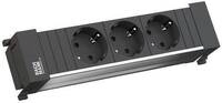 Bachmann POWER FRAME Steckdosenleiste, 3xSchuko, IP20, schwarz (317.100)