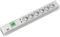 Bachmann 19 PDU Basic Steckdosenleiste >1HE mit &Uuml;berspannungsschutz, 6x Steckdose,