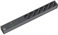 Bachmann Steckdosenleiste, 19Z Zoll, 6-fach, GVS, schwarz (333.536)