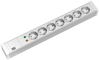 Bachmann 19 Zoll Steckdosenleiste 7x Steckdose &Uuml;SE 1,5HE, 2m, wei&szlig; (333.004)