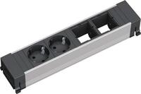 Bachmann CONF Steckdosenleistung, 2xSchuko 2xABD, IP20, aluminium (909.003)