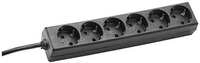 Bachmann SELLY 6xSchuko Strom, 1,5m, schwarz (381.141S)