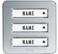 M-E KTA-3-AS Klingeltaster, Aufputz, 3-Familienhaus, Alu/silbermetallic (40656)
