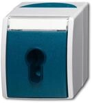 Busch-Jaeger 2733 SLW-53 Schl&uuml;sselschalter Aus, 1-polig , Grau/Blaugr&uuml;n, Ocean IP44