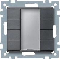 Merten Taster, System M, 4fach plus, anthrazit matt (627814)