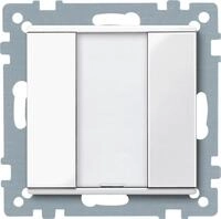 Merten Taster, System M, 1fach plus, polarwei&szlig; gl&auml;nzend (617119)
