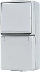 Jung 676W SCHUKO&reg; Steckdose 16 A 250 V mit Schalter Universal Aus-Wechsel 10 AX 250