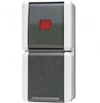 Jung 876KOW SCHUKO Steckdose, 16 A, 250 V ~, mit Wipp-Kontrollschalter, Universal