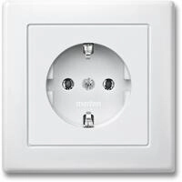 Merten MEG2301-1519 SCHUKO-Steckdose mit voller Abdeckplatte, M-SMART, Steckklemmen,