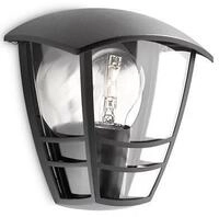 Philips myGarden Wandleuchte, 60W, E27, IP44, schwarz (915002790302)