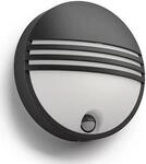 Philips myGarden Yarrow IR LED Wandleuchte, 6W, 600lm, IP44, schwarz (915005197201)