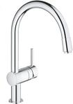 GROHE Minta 32918 Einhand-Sp&uuml;ltischbatterie, DN 15, Hochdruck, C-Auslauf,...