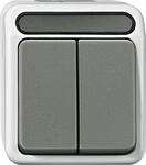 Merten MEG3115-8029 Serienschalter, Aquastar, 1‑polig, 10 AX, AC 250 V, lichtgrau