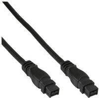 InLine FireWire Kabel, IEEE1394 9pol Stecker / Stecker, schwarz, 3m (39903)