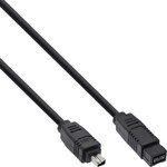 InLine FireWire Kabel, IEEE1394 4pol Stecker zu 9pol Stecker, schwarz, 1m...