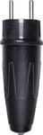Merten 123551 Schwerer Vollgummi-SCHUKO-Stecker, 16 A, 250 V, IP44, schwarz