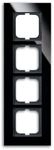 Busch-Jaeger 1724-825 Abdeckrahmen, Carat, 4-fach Rahmen, Glas schwarz