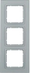 Berker 10136414 Glasrahmen, 3fach, B.7, Glas alu/alu matt, lackiert