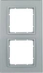 Berker 10126414 Glasrahmen, 2fach, B.7, Glas alu/alu matt, lackiert