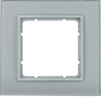 Berker 10116414 Glasrahmen, 1fach, B.7, Glas alu/alu matt, lackiert