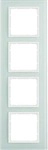 Berker 10146909 Glasrahmen, 4fach, B.7, Glas polarwei&szlig;/polarwei&szlig; matt