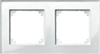 Merten 489219 Echtglasrahmen, M-PLAN, 2fach, Brillantwei&szlig;
