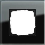 Gira 021105 Abdeckrahmen, 1fach, System 55 Esprit, Glas schwarz