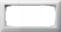Gira 100203 Abdeckrahmen, 2fach, ohne Mittelsteg, System 55, reinwei&szlig; gl&auml;nzend