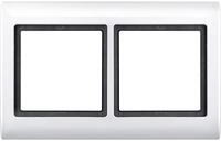 Merten 400219 Rahmen, Aquadesign, 2fach, IP44, polarwei&szlig;