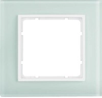 Berker 10116909 Glasrahmen, 1fach, B.7, Glas polarwei&szlig;/polarwei&szlig; matt