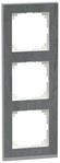 Merten MEG4030-3669 Rahmen M-Pure Decor, 3fach, Schiefer/alu
