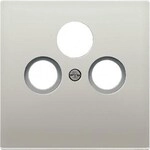 Jung ES2990SAT Abdeckung f&uuml;r Universal-Sat/BK-Dosen, LS 990, Edelstahl