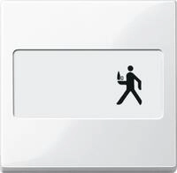 Merten 432319 Wippe mit Schriftfeld, System M, Polarwei&szlig; gl&auml;nzend