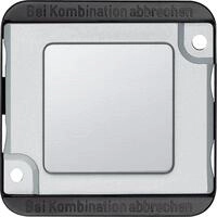 Merten 392360 Blindabdeckung, Serie Panzer, mattsilber