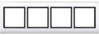 Merten 400419 Rahmen, Aquadesign, 4fach, IP44, polarwei&szlig;