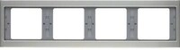 Berker 13837004 Rahmen, 4fach, waagerecht, K.5, Edelstahl, Metall mattiert