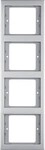 Berker 13437004 Rahmen, 4fach, senkrecht, K.5, Edelstahl, Metall mattiert