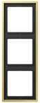 Rahmen 3-fach, messing classic, LS 990, Jung ME2983C
