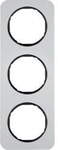 Berker 10132184 Rahmen, 3fach, R.1, Alu/schwarz