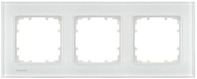 Siemens DELTA miro Rahmen 3-fach, Echtmaterial Glas, wei&szlig;, 232x90mm (5TG12031)