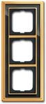 Busch-Jaeger 1723-835 Abdeckrahmen, Busch-dynasty&reg; ,3-fach Rahmen, Messing Poliert