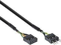 InLine Audiokabel Verl&auml;ngerung intern, f&uuml;r HD audio und AC97, 0,4m (19995D)