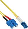 InLine® LWL Duplex Kabel, LC/SC, 9/125µm, OS2, 20m (88656B)