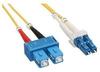 InLine® LWL Duplex Kabel, LC/SC, 9/125µm, OS2, 2m (88656D)