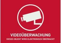 ABUS AU1321 Warnaufkleber Video&uuml;berwachung (ohne ABUS Logo) 74 x 52,5 mm