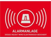 ABUS AU1323 Warnaufkleber Alarm (ohne ABUS-Logo) 74 x 52,5 mm