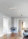 Trio 674610507 Wand- & Deckenleuchte INDIRA, 25W, 3000lm, 3000K, nickel matt