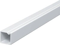 OBO Bettermann WDK20020RW Wand- und Deckenkanal, mit Bodenlochung, 20x20x2000mm, PVC